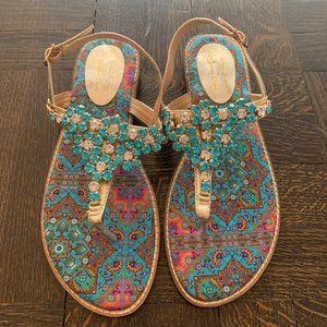 Authentic Italian Sandals with Beading